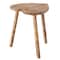 Vintiquewise Decorative Antique Heart Shaped Natural Wooden Accent Stool, Classic Room Decoration QI004379 - alternate 1